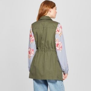 Olive Women's Military Vest Large